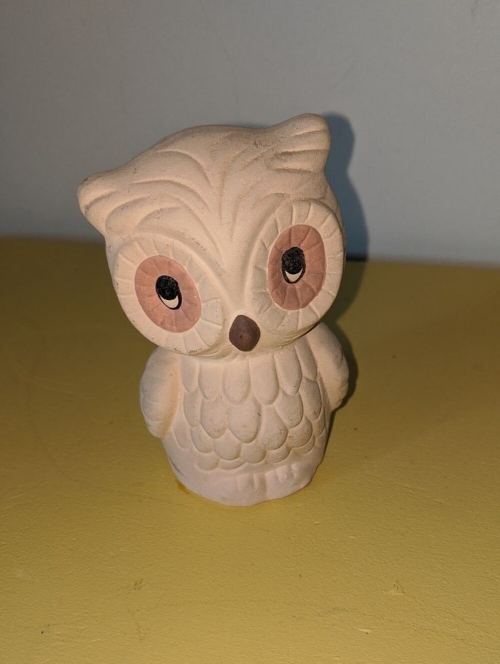 🦉 Vintage Cream Colored Ceramic Owl Potpourri Holder
